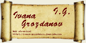 Ivana Grozdanov vizit kartica